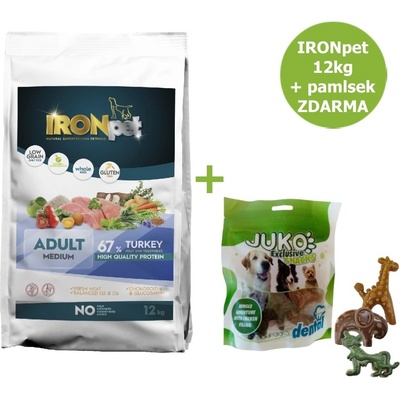 Ironpet Turkey Medium Adult morka 12 kg