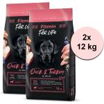 Fitmin кучешка храна For Life Патешко и Индийско пиле 2 x 12 кг