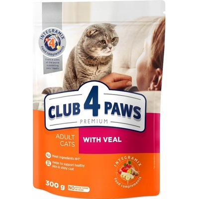 CLUB 4 PAWS Premium With veal For adult cats 300 g