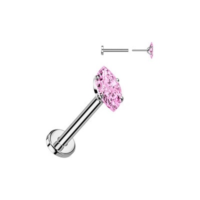 Šperky4U Piercing do brady Push in labreta Titan TIT1542-P