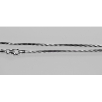 ThajskoSilvermanufacture. Stříbrný kulatý rhodiovaný řetízek Lanko No.02. Agret6900101 232826