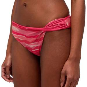 SUNDEK Zircon abstract wave print slip bikini bottom - Pink (Pitaya)