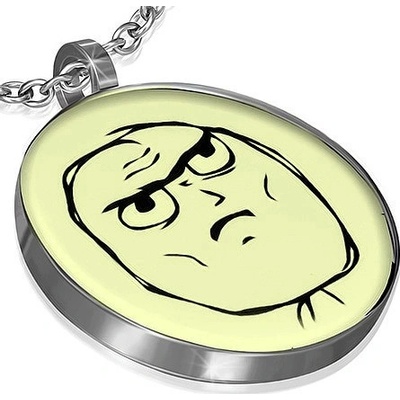 Šperky eshop Přívěsek z oceli Meme Face Determined AA27.23