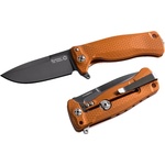 lionSTEEL sr22a ob / Джобно ножче с фиксирано острие, черно острие и дръжка от анодизиран алуминий - оранжево (lion0142)
