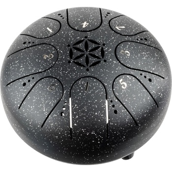 Image 1 of Shamann 5" 8 Notes C5 Major Spackle Black Tongue Drum (MN8-5SB)