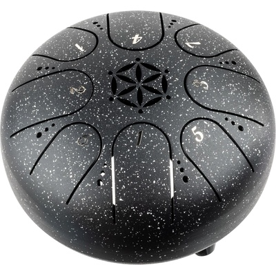 Shamann 5" 8 Notes C5 Major Spackle Black Tongue Drum (MN8-5SB)