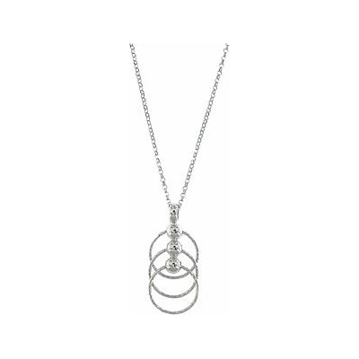 Infinity Silver Stříbrný náhrdelník kroužky 3 kroužky 4001643