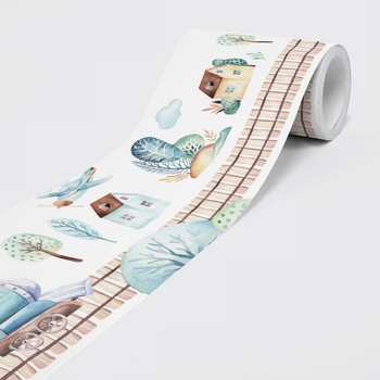 DIMEX ART s. r. o Влиесова самолепяща бордура влакче 15 см x 5 м