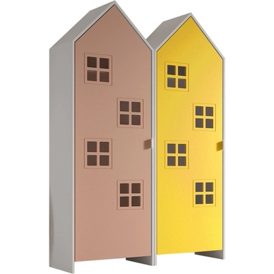 Vipack Детски гардероб в жълт и розов цвят 115x171, 5 cm CASAMI BRUGES - Vipack (CSCO2306)