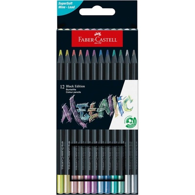 Faber Castell 116410 Black Edition Pastel + Neon 12 ks