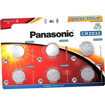 PANASONIC CR-2032EL/6BP 6ks 330096