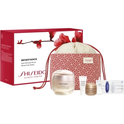 Shiseido Benefiance Wrinkle Smoothing Cream Pouch Set подаръчен комплект (за зряла кожа )