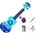 Mahalo Hibiscus SET 2 Hibiscus Blue Burst Сопрано укулеле (MD1HB-BUB-SET-2)