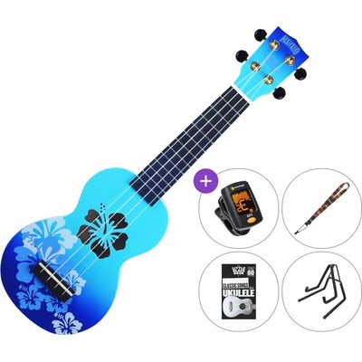 Mahalo Hibiscus SET 2 Hibiscus Blue Burst Сопрано укулеле (MD1HB-BUB-SET-2)