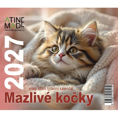 Mazlivé kočky, malý stolní, týdenní, 13 x 15 cm 2027