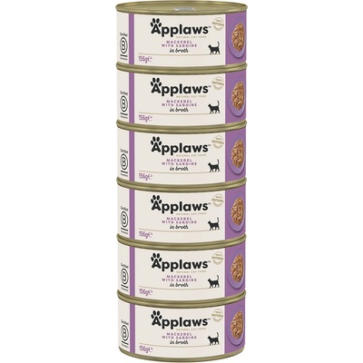 Applaws Cat makrela a sardinky 6 x 156 g