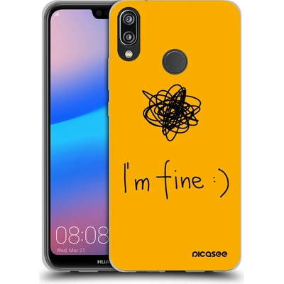 Púzdro Picasee silikónové Huawei P20 Lite - I am fine čiré