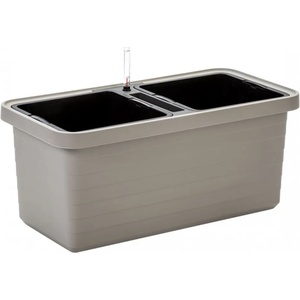 Plastia Саксия с напоителна система Berberis DUO таупе /Размери на продукт: 78х39х35 cm