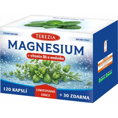 TEREZIA Magnesium+vit.B6 a meduňka 120+30 kapsúl