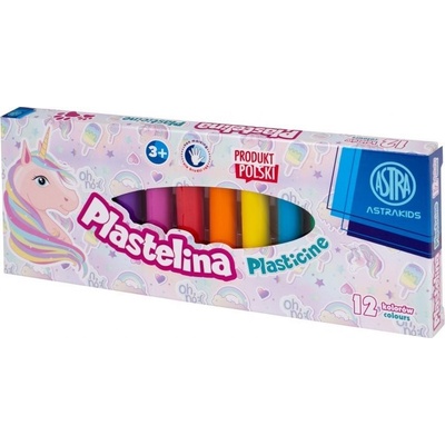 Astra Školská plastelína 12 farieb UNICORN