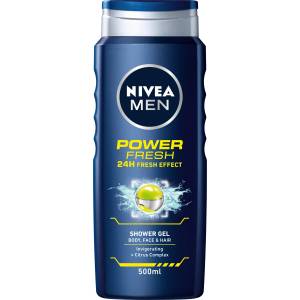 Nivea Men Душ гел Power Fresh, 500 ml