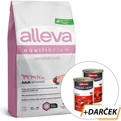 Alleva Equilibrium Sensitive Adult Medium / Maxi pork 12 kg