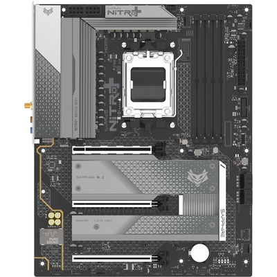 AMD B850 AM5 NITRO+ Ryzen R9/R7/R5, 4x DDR5 8000MHz, PCIE 5, 1x M. 2 Gen5, 2x M. 2 Gen4, LAN 2.5 Gbps, WIFI7, USB, ATX (52123-03-40G)