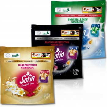 Sofin Complete Care Kapsule na pranie tkanín Color Black White Mix 3 x 24 PD