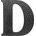 Písmeno kované "D" h170mm