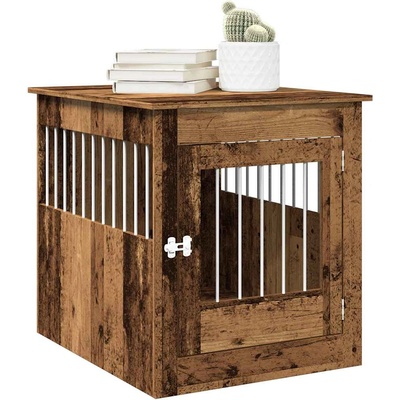 vidaXL Мебели за кучешки клетки от старо дърво 64, 5x80x71 cm (857645)