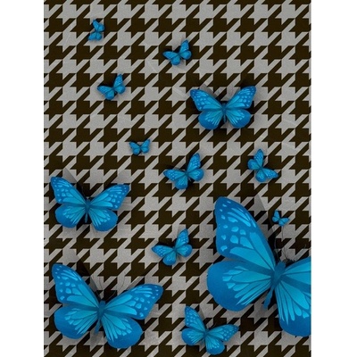 Preinterier Fototapeta panel - PL0156 - Modré motýle vlies - 206cm x 275cm