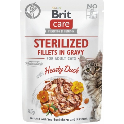 Brit Care Cat Sterilized Fillets in Gravy Hearty Duck 85 g