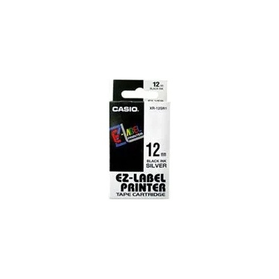 Casio Лента за машини за писане, 12 mm x 8 m, CASIO, бяло-черна XR 12 WE1 (XR 12 WE1)