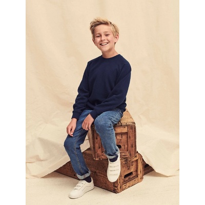 Fruit of the Loom detská mikina Raglan Sweat modrá
