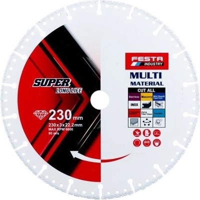 FESTA Kotouč diamantový segmentový univerzální Ø 230 x 2.5 x 22,2 mm, FESTA