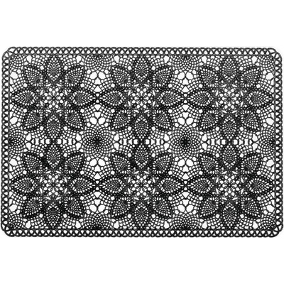 4LIVING Подложка за хранене 30 х 45 см. Lace - черна (TB-4Living-614028)