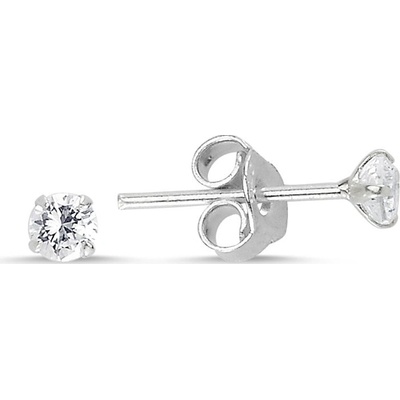 Lunica Stříbrné náušnice ZIRKON 3mm 0463
