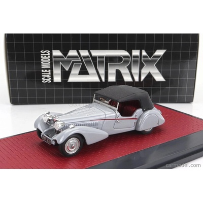 Matrix scale models Bugatti Roadster Vanden Plas Closed 1938 Šedá Černá 1:43