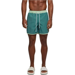 Urban Classics Бански гащета Urban classics Retro swimming shorts - Green (Pale Leaf / Vintage Green)