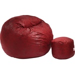 PUFRELAX Комплект, Барбарон и табуретка за крака, 700л. , King Size, Cranberry, Перящ се калъф, Трансформира се в легло, Пълнеж с микс от мемори пяна и дунапрен, Гама Premium, 8447 (PUF-M-KO-PT-CRB) - topmarke