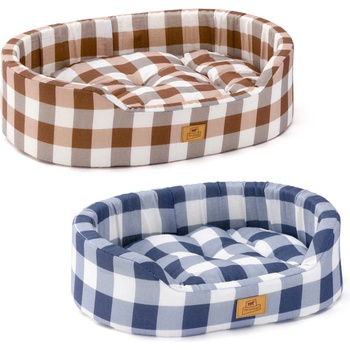 Ferplast Dandy C - Памучно овално легло за кучета и котки с подвижна възглавница, 55 х 41 х 15 см. /два модела