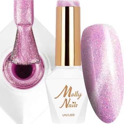 Hybridní lak MOLLYNAILS 8g LED/UV Gel Lak Cat Eye Pastel Č. 182