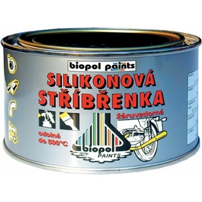 BIOPOL PAINTS SILIKONOVÁ STŘÍBŘENKA do 500°C 350 G