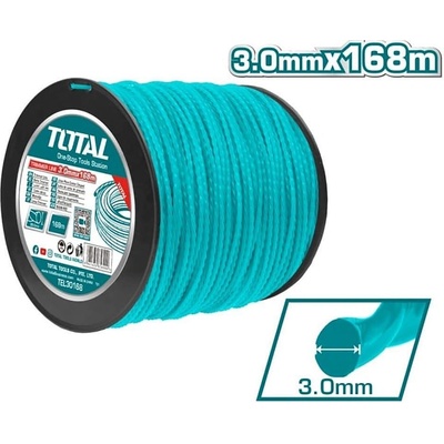 Total tools Корда за тример, спираловидна, усукана, 3 мм, 168 м, total tel30168 (uni-09882)