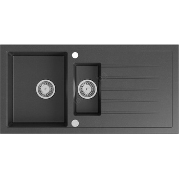 SAPHO - кухненска мивка 100x50 см гранит/черен (SH0740)