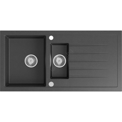 SAPHO - кухненска мивка 100x50 см гранит/черен (SH0740)