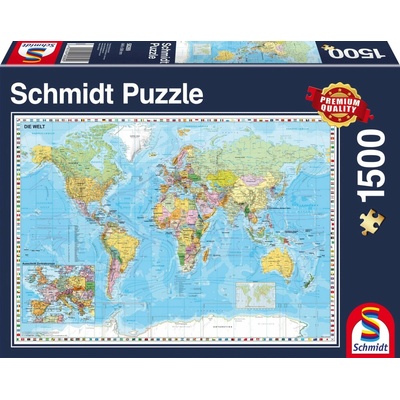 Schmidt Politická mapa světa 1500 dielov