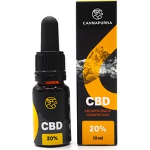 Cannapurna CBD olej CBD kapky 20% full spectrum THC 0,2 % 10 ml příchuť 1