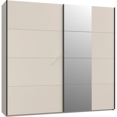 Forte Гардероб ODEN с огледало, 220x210 см, бежов (FR0091)