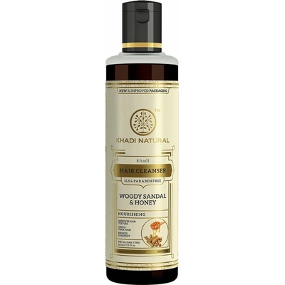 Khadi Natural Bylinný vlasový šampón Drevitý santal & Med 210 ml